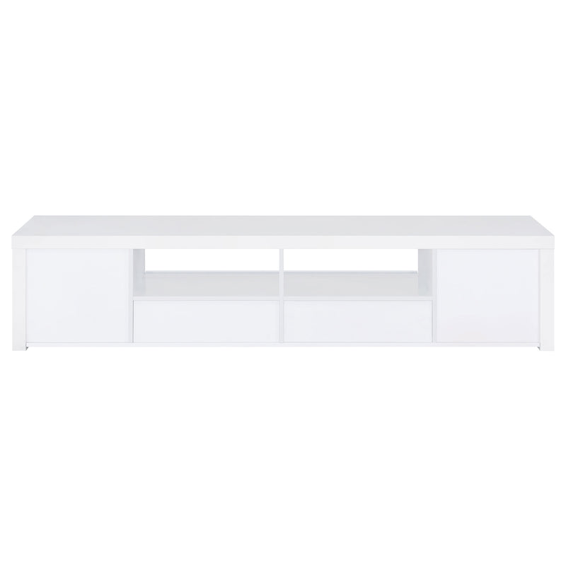 Jude 2-door Engineered Wood 79-inch TV Stand High Gloss White
