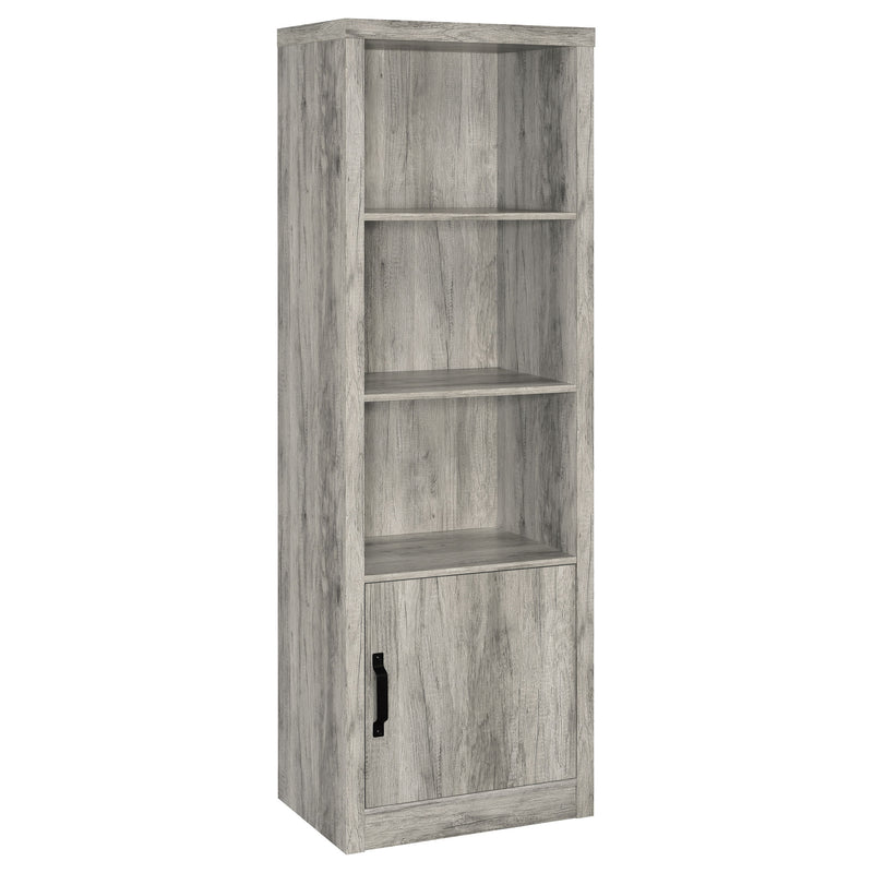 Burke 4-shelf Engineered Wood Media Tower Grey Driftwood