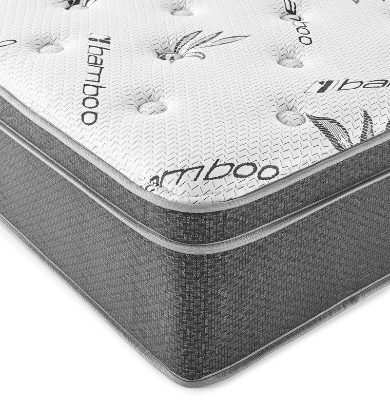 Sommet 13-inch Eastern King Bamboo Euro Top Memory Foam Hybrid Mattress
