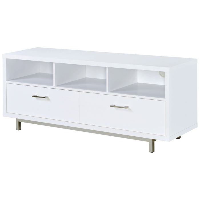 Casey 2-drawer Engineered Wood 60-inch TV Stand White