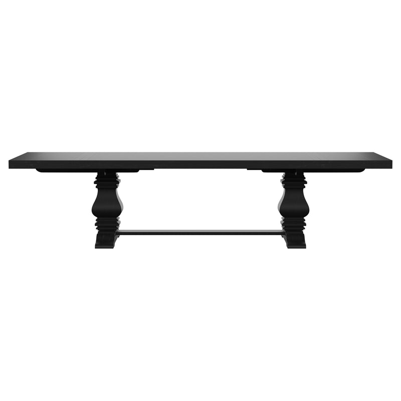 Florence 126-inch Extension Dining Table Distressed Black