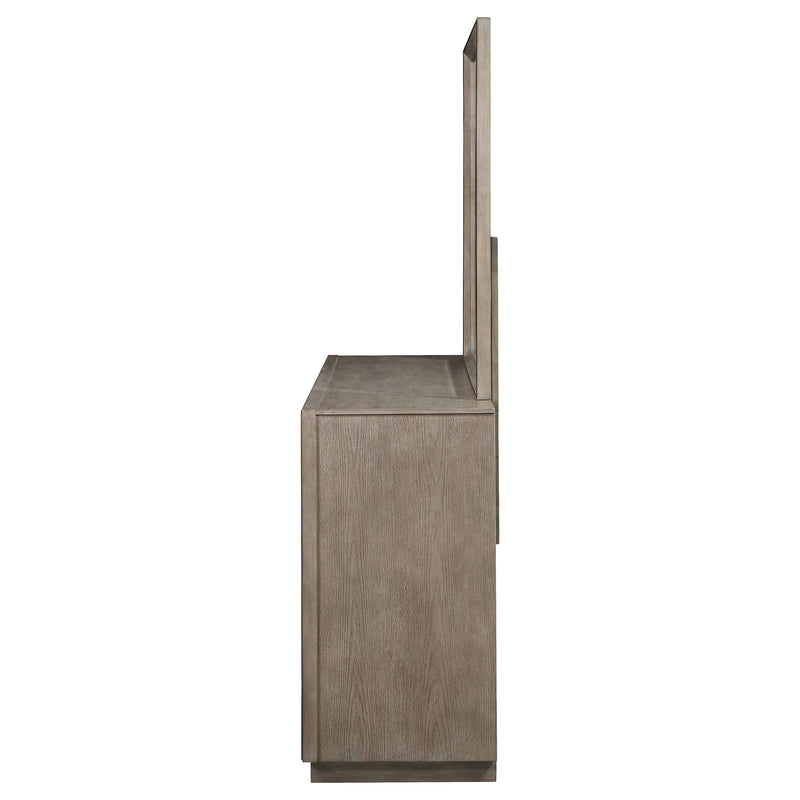 Durango 8-drawer Dresser and Mirror Taupe Oak