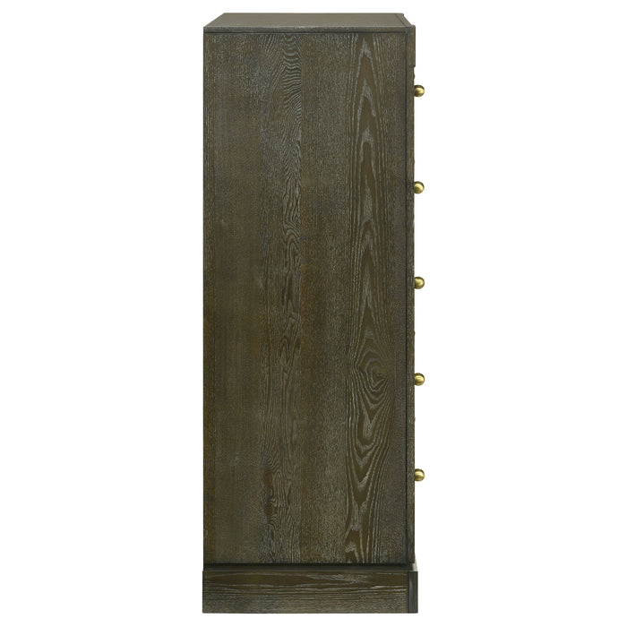 Gran Park 5-drawer Bedroom Chest of Drawers Dark Cocoa