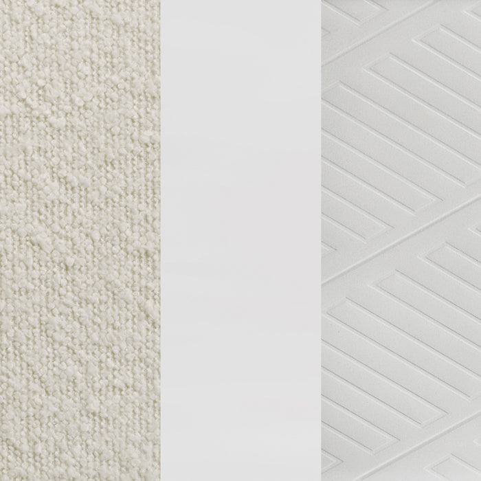 Marmore 64-inch Queen Panel Bed LED Headboard White