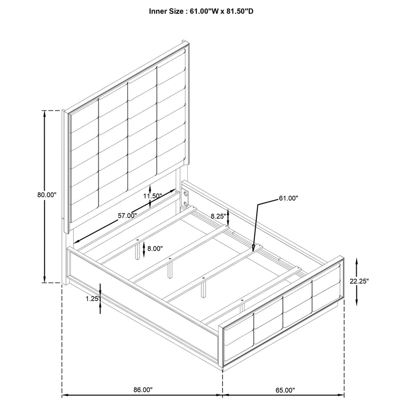 Durango 4-piece Queen Bedroom Set Taupe Oak