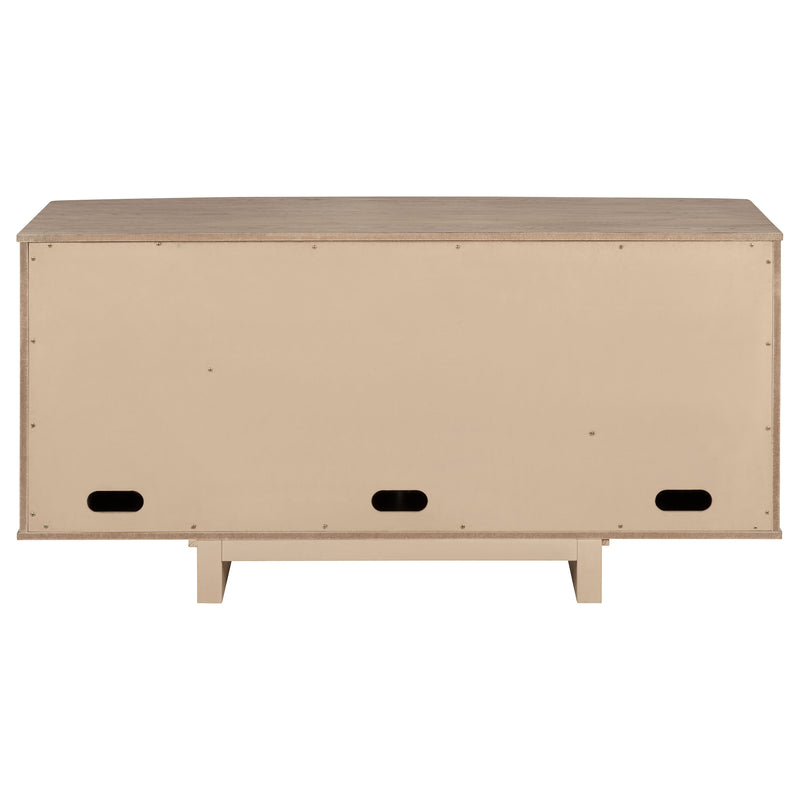 Kailani 4-door Cane Sideboard Buffet Cabinet Beige Oak