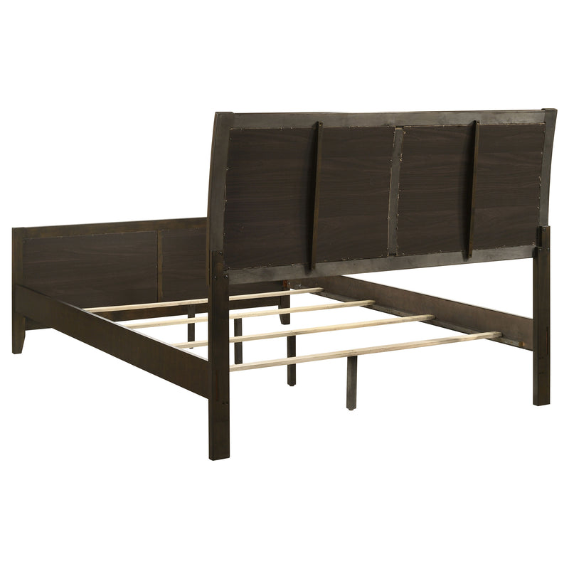 Wilkes 5-Piece Queen Bedroom Set with Upholstered Bed Dark Cocoa