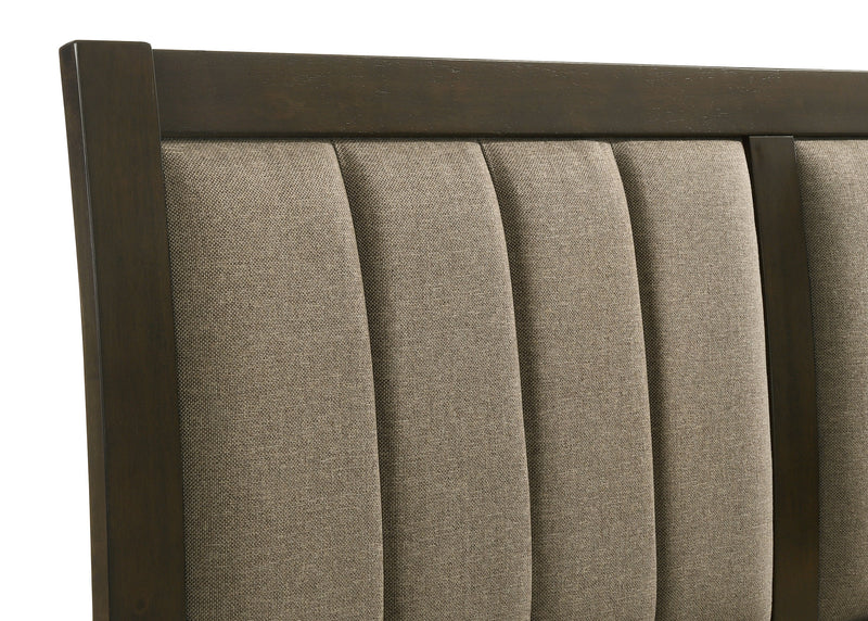 Wilkes 5-Piece Queen Bedroom Set with Upholstered Bed Dark Cocoa