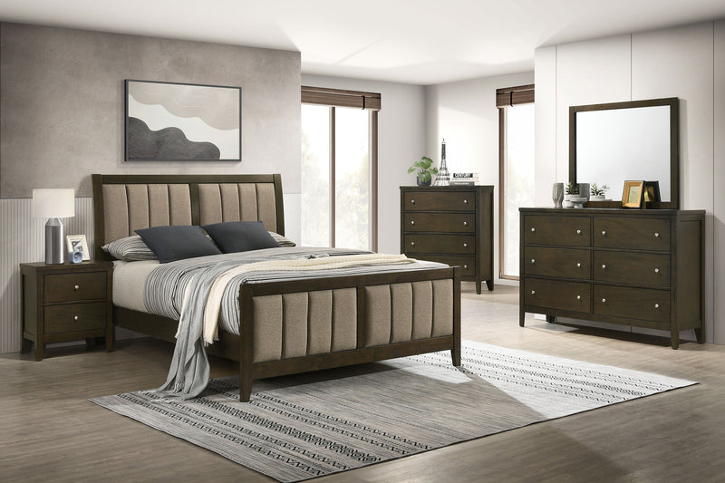 Wilkes Transitional 2-Drawer Nightstand with Metal Knobs Dark Cocoa