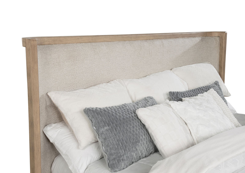 Kailani 52-inch Queen Wingback Bed Beige Oak