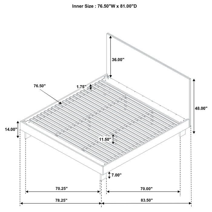 Glenwood 5-piece Eastern King Bedroom Set Warm Brown