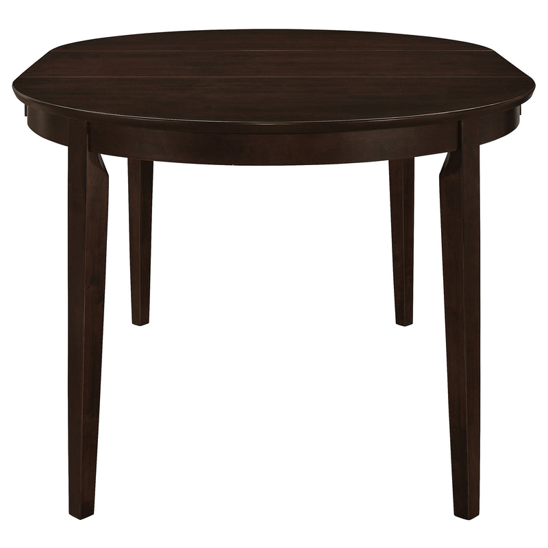 Gabriel 5-Piece Upholstered-Back Oval Extension Dining Set Cappuccino