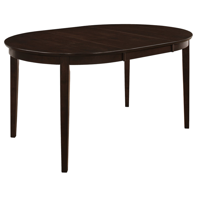 Gabriel 7-Piece Upholstered-Back Oval Extension Dining Set Cappuccino