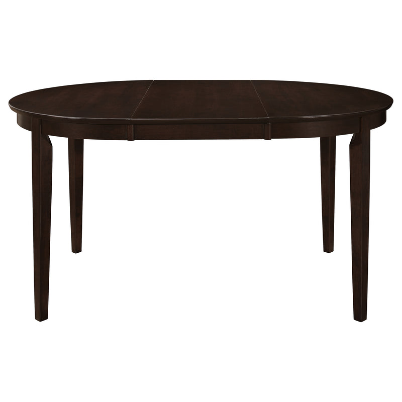 Gabriel 7-Piece Upholstered-Back Oval Extension Dining Set Cappuccino