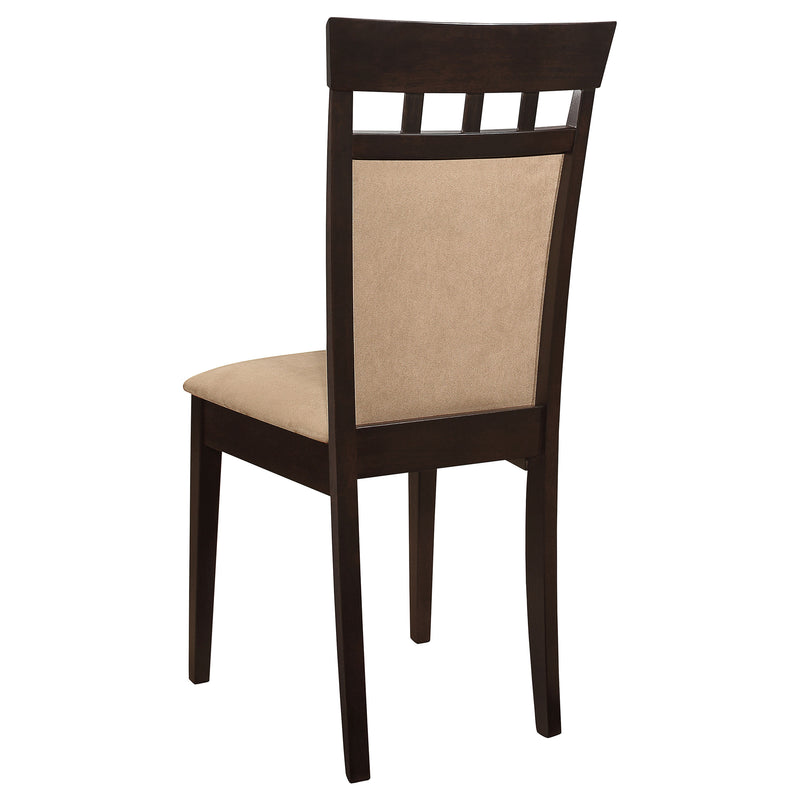 Gabriel 7-Piece Upholstered-Back Oval Extension Dining Set Cappuccino