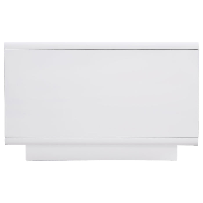 Paseo Rectangular Cocktail Coffee Table White High Gloss