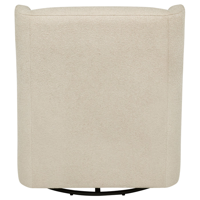Serra Boucle Upholstered Swivel Glider Sandy Beige