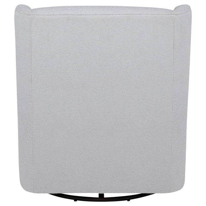 Serra Boucle Upholstered Swivel Glider Dove Grey