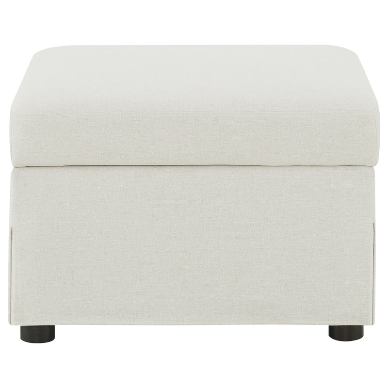 Winter Upholstered Hydraulic Lift Top Storage Ottoman Beige