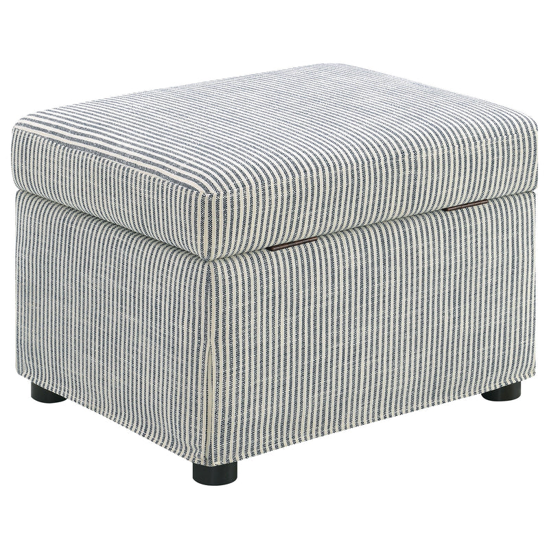Winter Upholstered Hydraulic Lift Top Storage Ottoman Grey