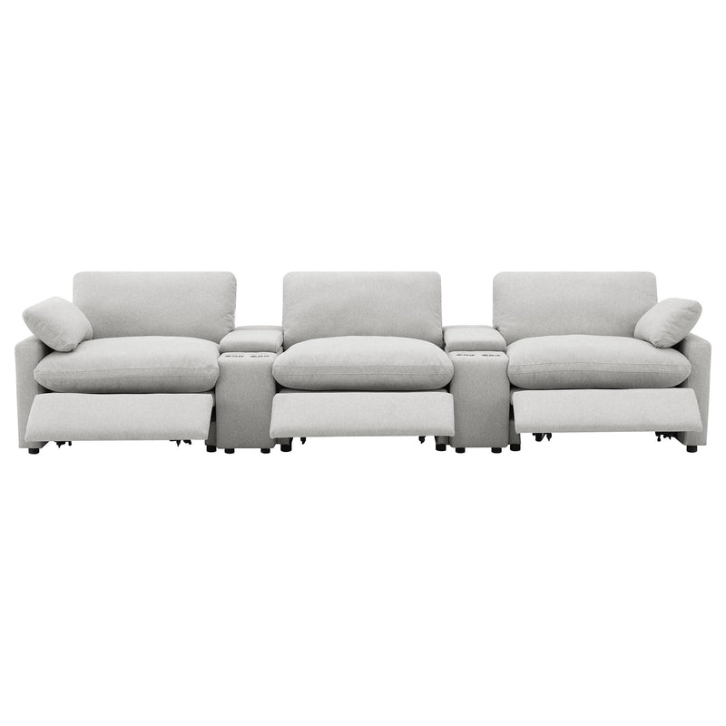 Collins 5-Piece Power Reclining Home Theater Seating Grey