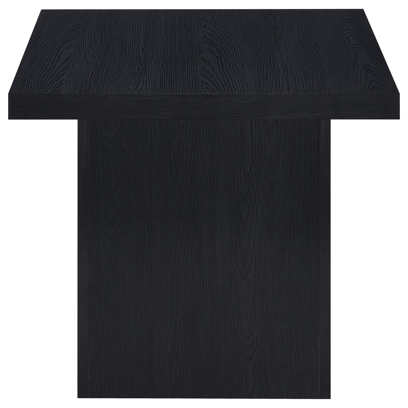 Devar Square Engineered Laminate End Side Table Black