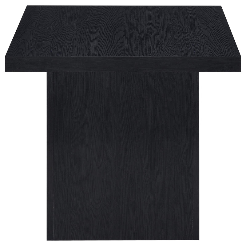 Devar Square Engineered Laminate End Side Table Black