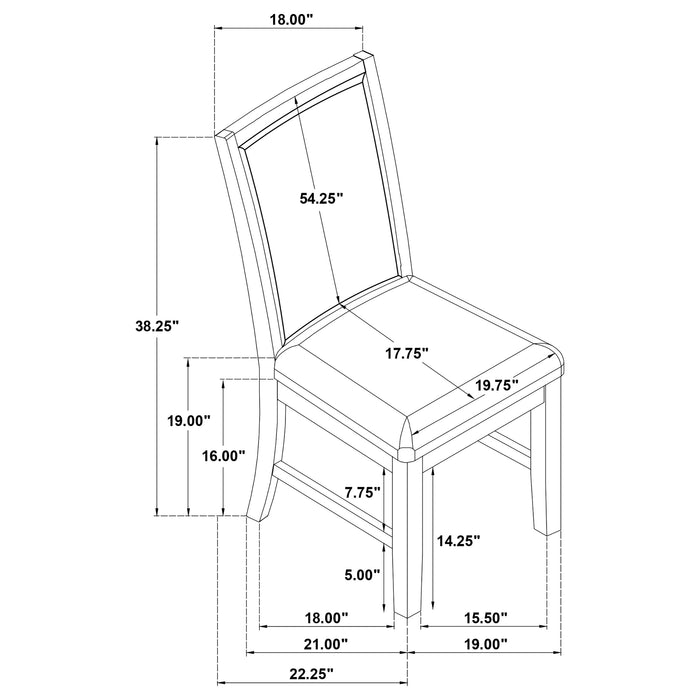 Bruner Upholstered Side Chair Natural Brown (Set of 2)