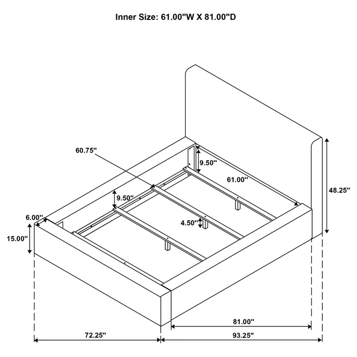 Rebecca Faux Fur Upholstered Queen Bed Cream