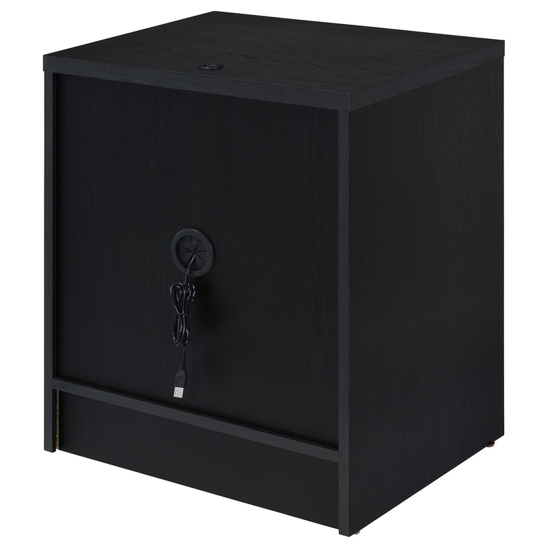 Westpark 2-drawer Nightstand LED Lights and USB Black