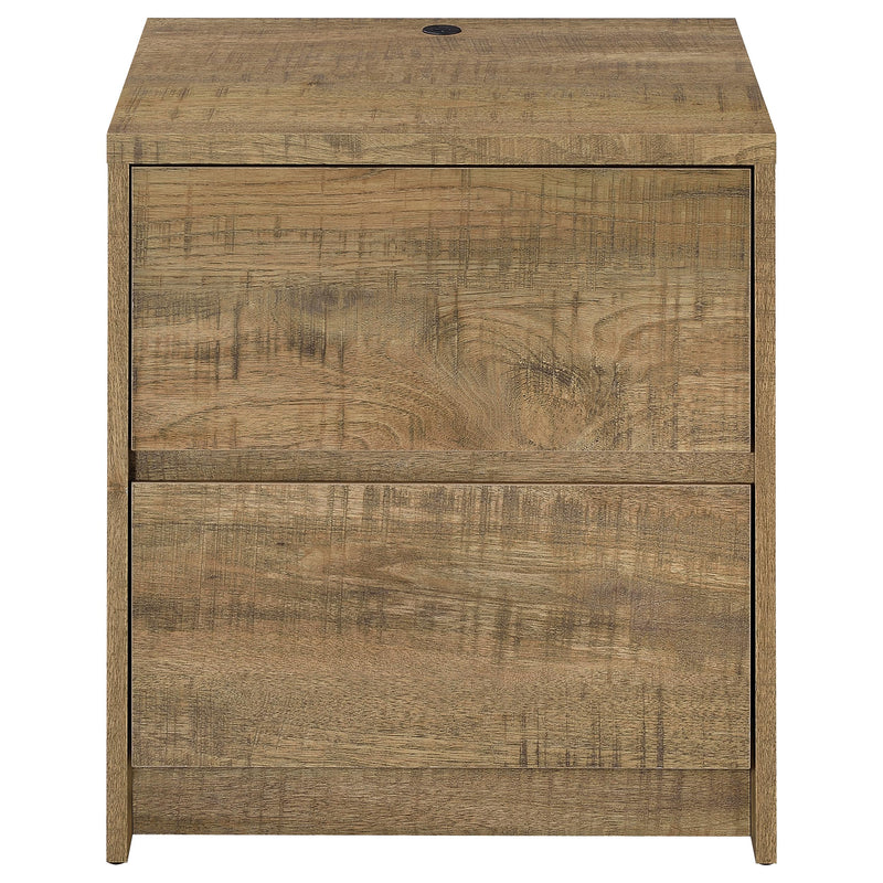 Westpark 2-drawer Nightstand LED Lights and USB Mango