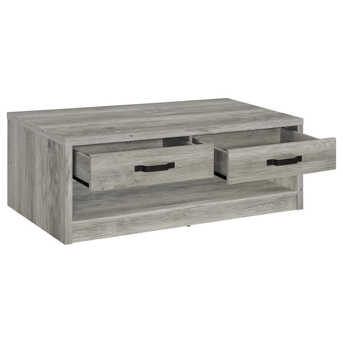 Felix 2-piece Coffee and End Table Set Grey Driftwood