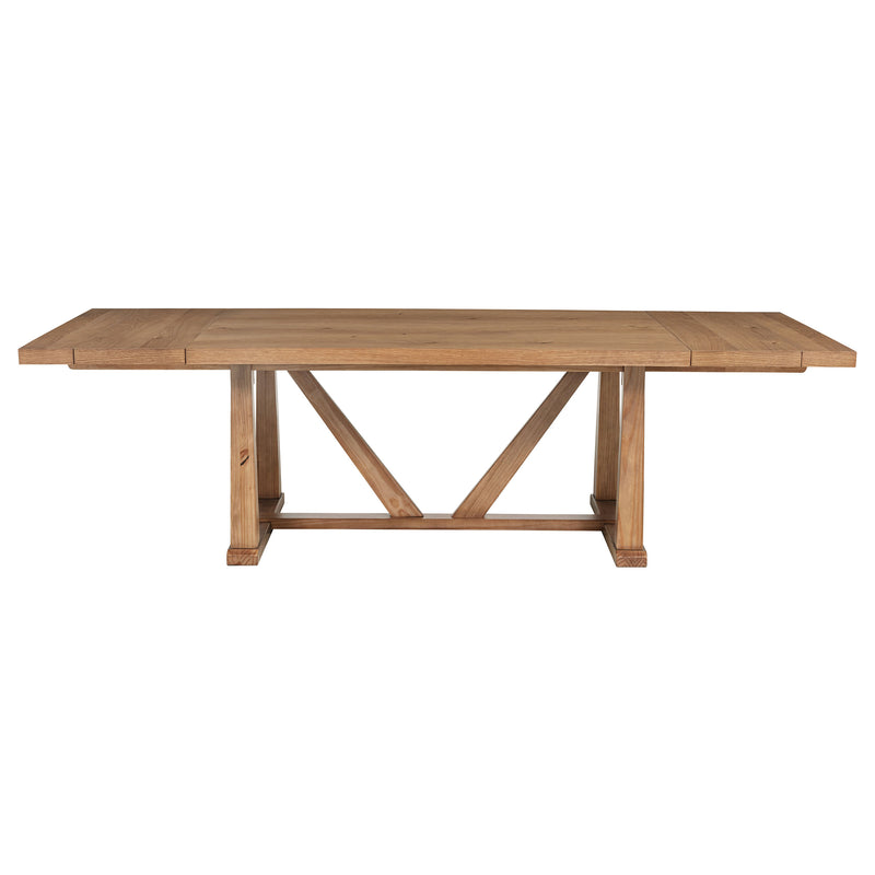 Middleton 106-inch Extension Leaf Dining Table Natural Brown