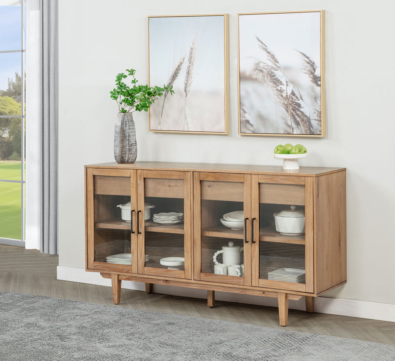 Middleton 4-door Sideboard Server with Dual Drawers Natural