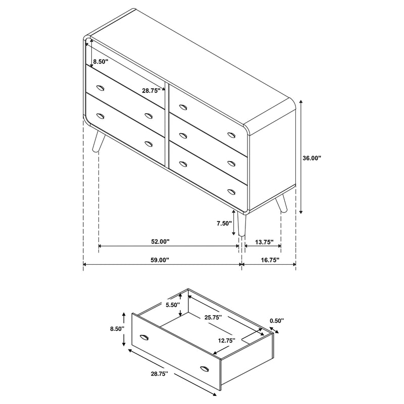 Robyn 4-piece Full Bedroom Set Light Ash