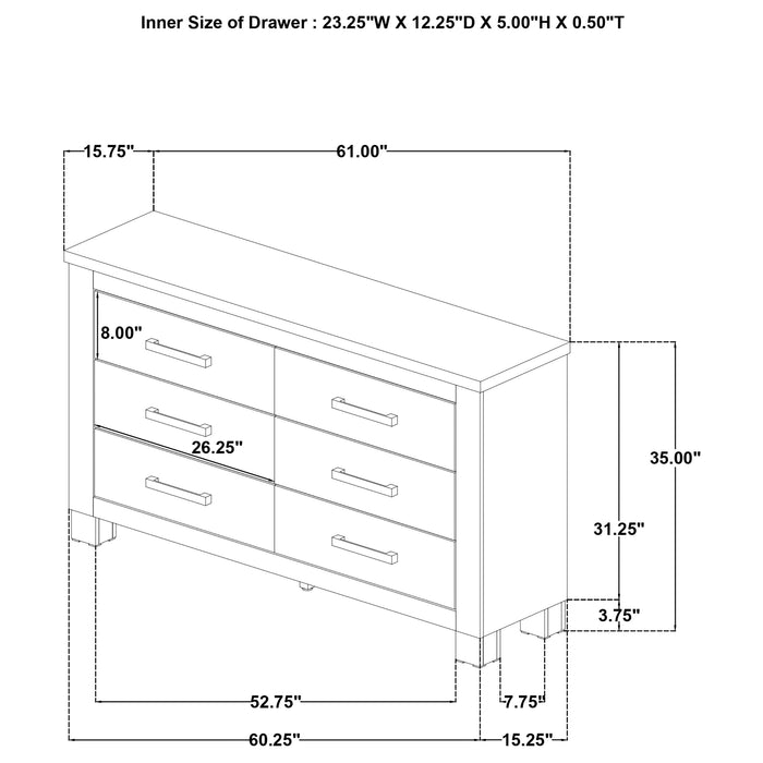 Oakglen 5-piece Eastern King Bedroom Set Weathered Oak