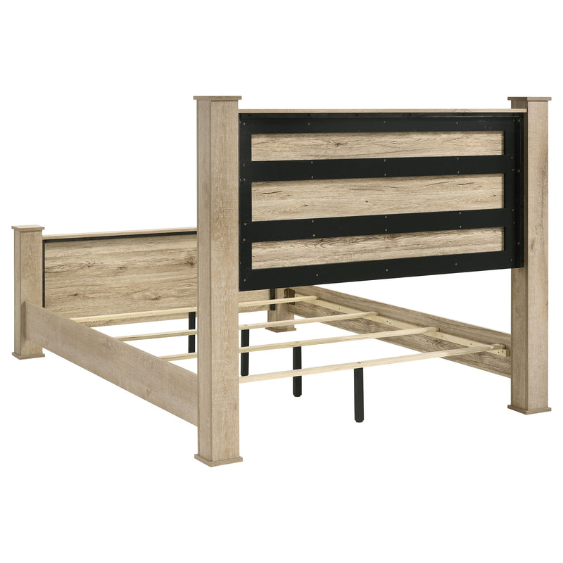 Oakglen 55-inch California King Panel Bed Weathered Oak