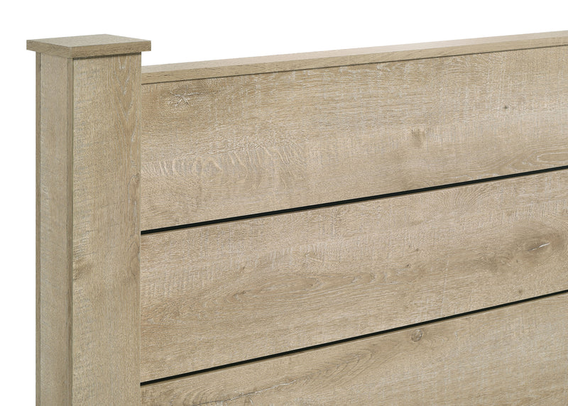 Oakglen 55-inch California King Panel Bed Weathered Oak