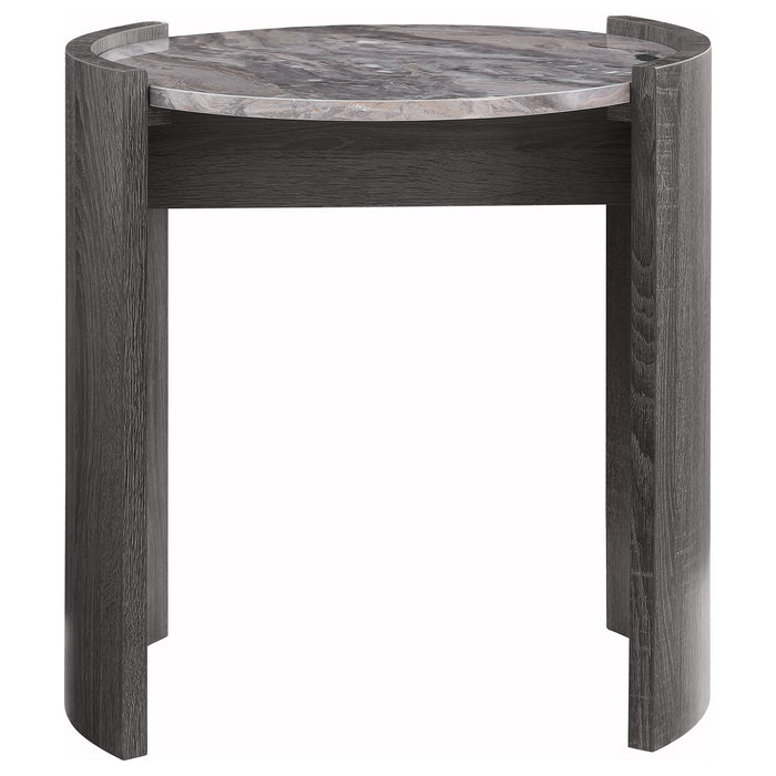 Gladstone 3-piece Coffee and End Table Set Distressed Grey