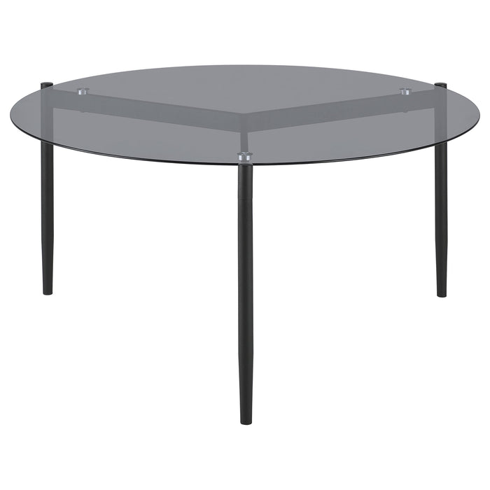 Rosalie 2-piece Round Coffee and End Table Set Grey