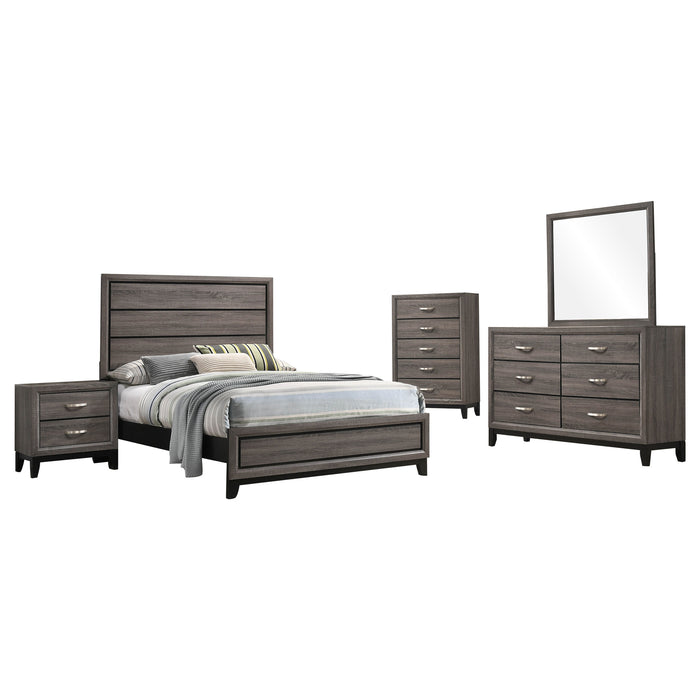Watson 5-piece Full Bedroom Set Grey Oak