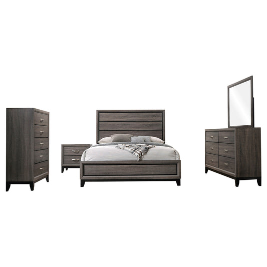 Watson 5-piece Eastern King Bedroom Set Grey Oak