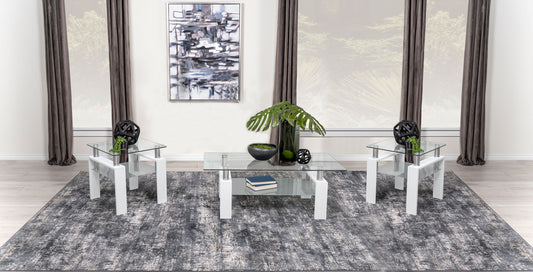 Dyer 3-piece Rectangular Coffee and End Table Set White