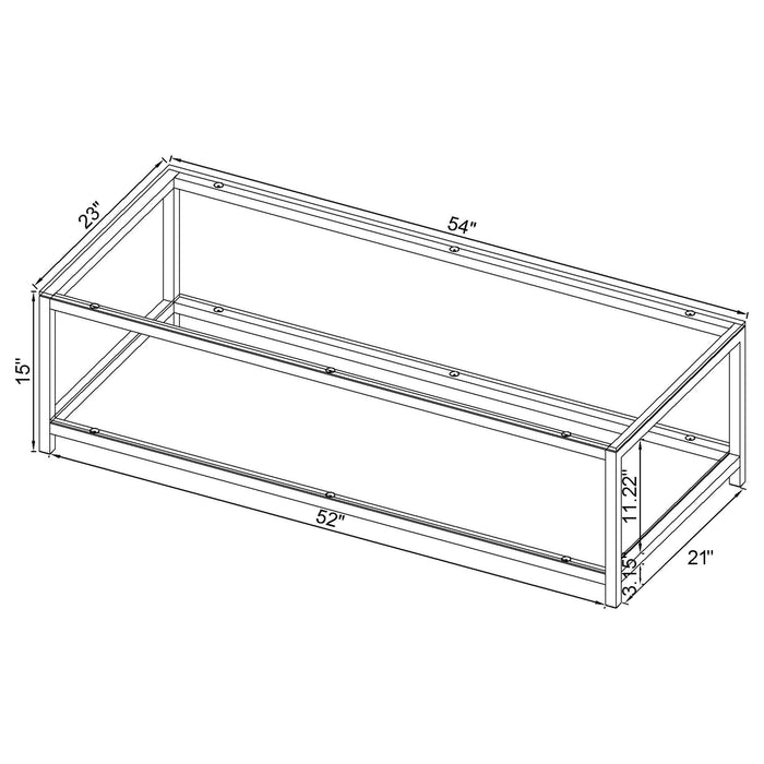 Trini 2-piece Coffee and End Table Set Black Nickel