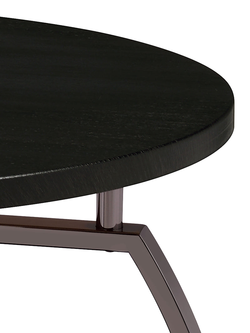 Dacre 3-piece Round Coffee and End Table Set Dark Charcoal