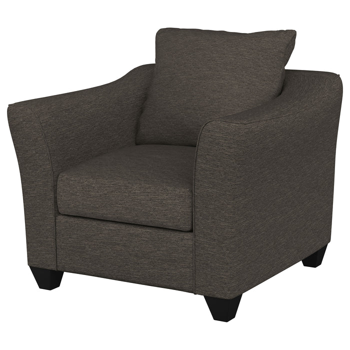 Salizar Upholstered Flared Arm Accent Chair Charcoal Grey
