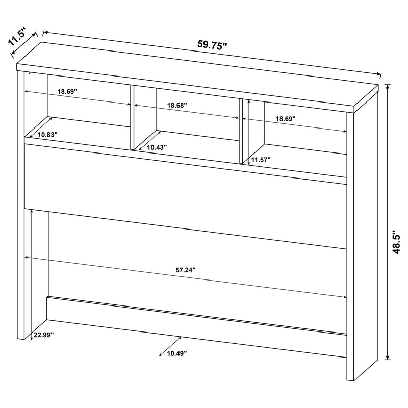 Westpark 3-piece Queen Bedroom Set Bookcase Headboard Pine