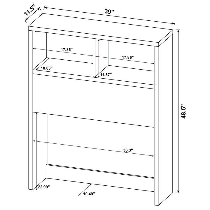 Westpark 3-piece Twin Bedroom Set Bookcase Headboard Mango