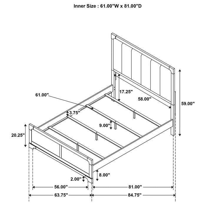 Gran Park 59-inch Queen Panel Bed Dark Cocoa