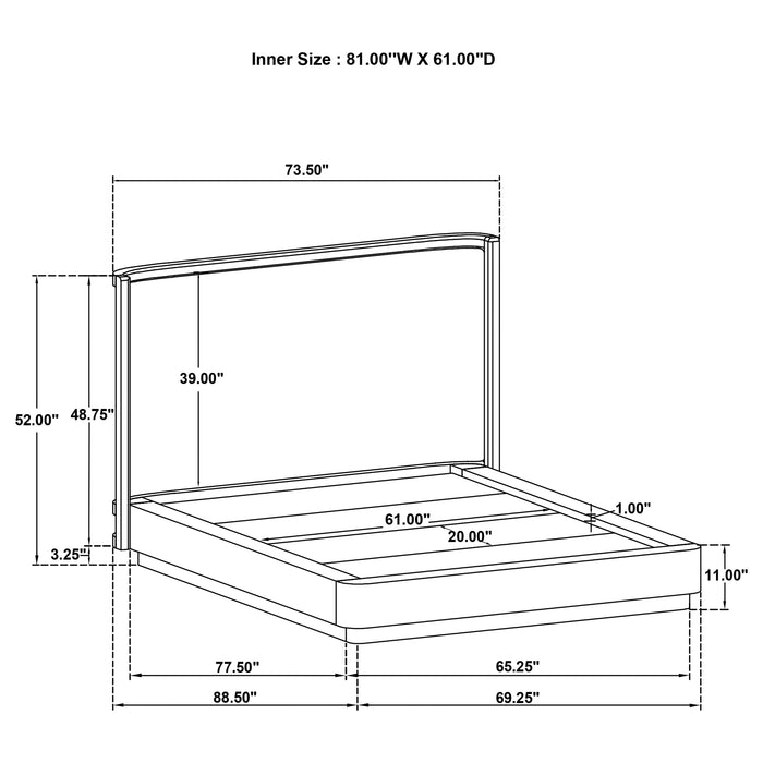 Kailani 5-piece Queen Bedroom Set Beige Oak